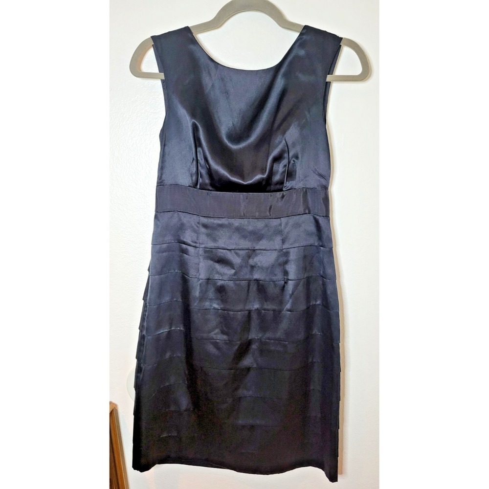 Monsoon LBD Black Silk Cocktail Dress SZ 6 NEW Party Event Wedding Quiet Luxury